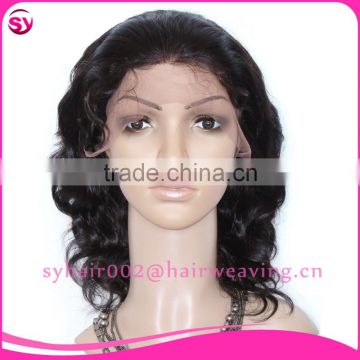 20 inch elastic band glueless blonde short brazilian hair full lace wig with baby hair