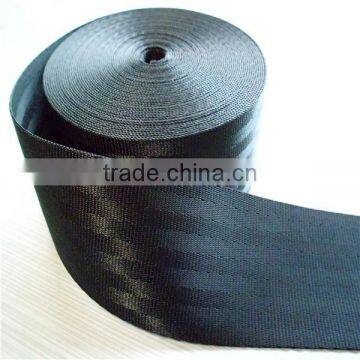 black color 48mm polyester seat belt webbing