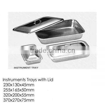 INSTRUMENTS TRAYS WITH LID,Hollowware instruments