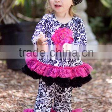Adorable Printed Ruffle Custom Boutique Kids Rompers photo-3