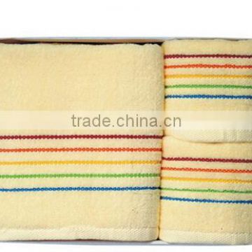 3A Quality 100%Cotton Plain dyed Towel Sets