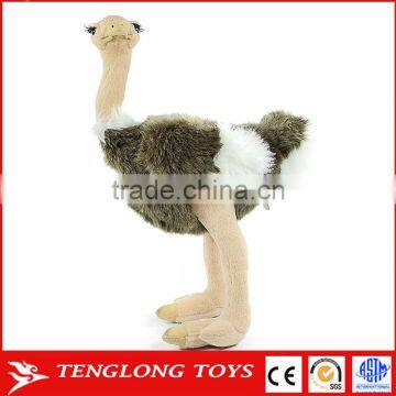 Lifelike stuffed animal plush custom soft toy plush ostrich toy