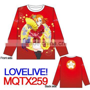 LoveLive Japanese Cartoon Cosplay Hoodie Long Sleeve Comfortable Warm Anime T Shirt