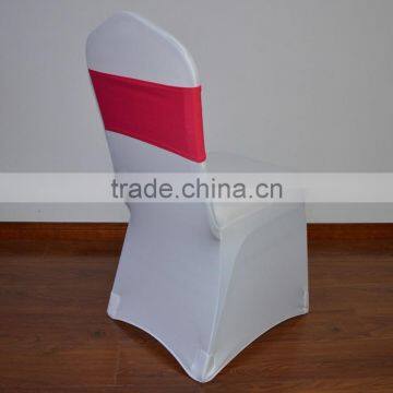 Single layer fuchsia elastic chair sash for weddings