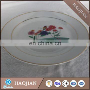 10 inch sublimation ceramic plates with gold rim and coating for printing