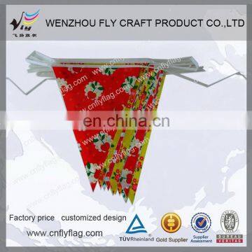 2016 China promotional advertising 68D polyester string bunting flags