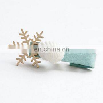 Mint Metal Snowflake Hair Clips Alligator Hair Clip For Flower Girl Hair Accessory