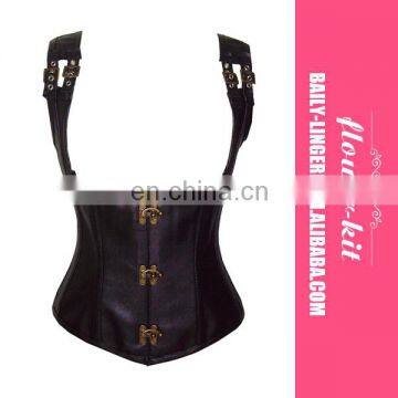 Hot Sale Sexy Steel Boned Pvc Leather Big Women Corset