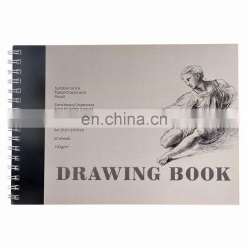 Drawing pad 100gsm 60 sheets wire bound colored cover A4 drawing book