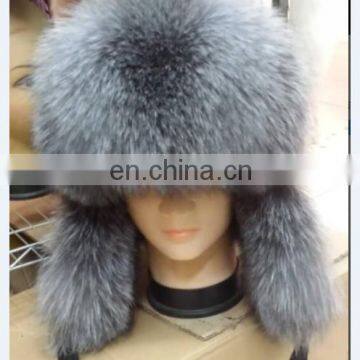 Wholesale men winter hat Russian style handmade Genuine fox fur hat