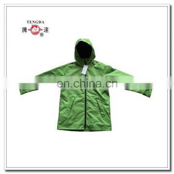 OEM factory nylon with PU coating children rain jacket