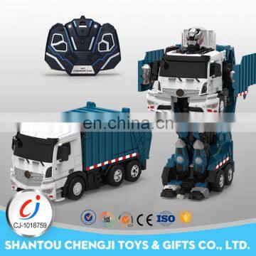 Intelligent rc 2.4G engineering truck vehicle deformation toys