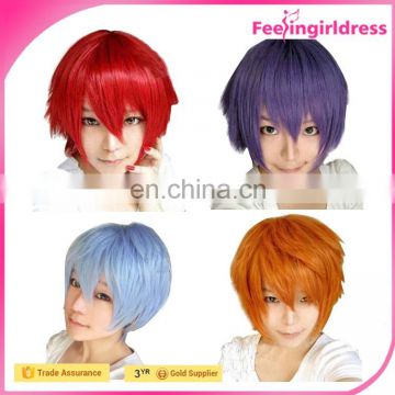 Coloful men japanese hot cosplay wig synthetic hair wigs for men