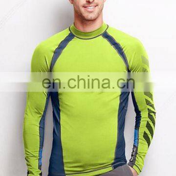 Custom dye sublimation long sleeve rash guard compression shirt