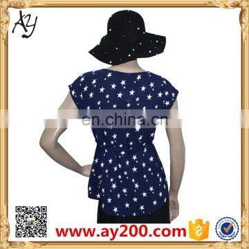 Women Flower Printed T-shirt Cheap T Shirt Chiffon Long Shirt With Lace photo-3