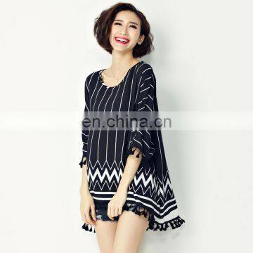 T-B015 Modern Design Fancy Casual Blouse for Fat Woman photo-4