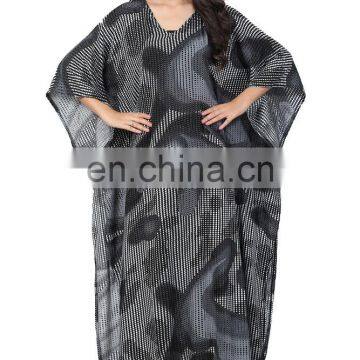 V-Neck Printed Kaftans / Casual Wear Digital Printed Moroccan Beach Kaftan 2017 (kaftans 2017) photo-2
