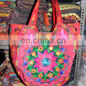 Embroidered Kutch Style Shoulder Bag Tribal Indian New Handbag Tote Bag embroidered Hmong Bag Purse large ethnic wholesale