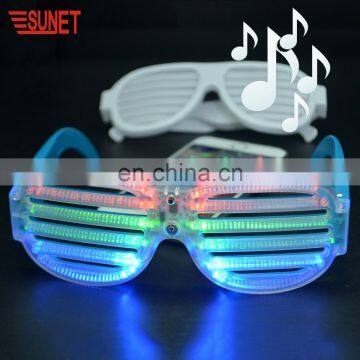 2018 New Products Sound Activated Flashing Funny Plastic Glasses