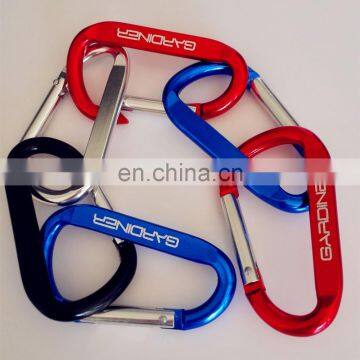 High Qualiy Custom Metal Multi Color D-shaped Aluminum Carabiner for Promotion Keychain photo-2