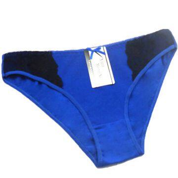 Yun Meng Ni Wholesale Underwear Fancy Black Lace on Sides Soft Cotton Women Daily Panties photo-4