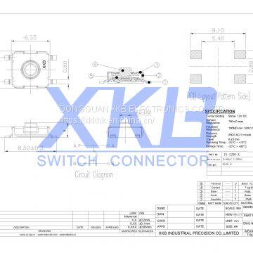 China Supplier 6.2x6.2x2.5 Blue Silicone Key Press Brand Tact Switch photo-2