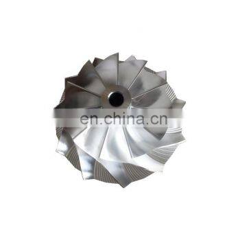 GT28 47.10/63.40mm 11+0 blades 55812/3712-0001 turbo milling/aluminum 2618/billet compressor wheel for 816365-0001/446179-0093