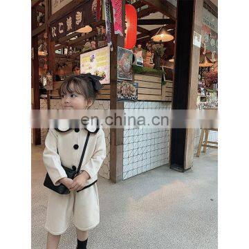 6834/Simple Fashion Fancy School Clothing Sets for Baby Girl Preppy Style Elegant Knit Suits