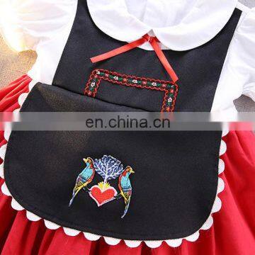 A0132# Baby Girl Summer Red Princess Dress for Girls Beer Festival Party photo-4