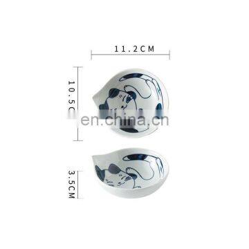 Japanese Style Household Cartoon Hand-painted Cat Ceramic Bowl Children's Rice Seasoning Bowl Dipping Ceramic Dish photo-7
