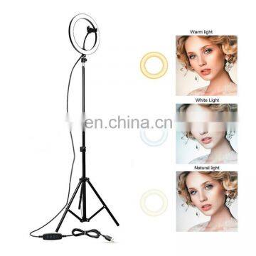 Customed Logo Wholesale 10 Inch Live Video Shoot Broadcast Photograph Beauty Led Selfie Ring Light With Tripod photo-3