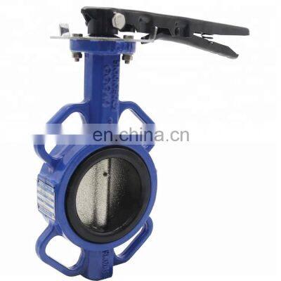 Bundor DN50 DI body handle operated PN16 wafer butterfly valve manufacturer