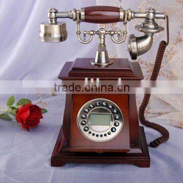 antique wood phone