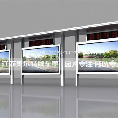 Outdoor shared umbrella bus stop sign harbor type bus shelter billboard manufacturer