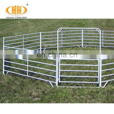 Best selling steel pipe galvanized horse rail fence, metal horse yard fence panel