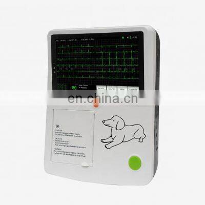 Good quality Portable Real-time monitoring 7 inch Touch Screen Veterinary ECG Machine for animal use