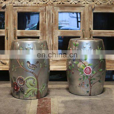 Gold and Silver Furniture Modern Ceramic Garden Chair Sculpture photo-4