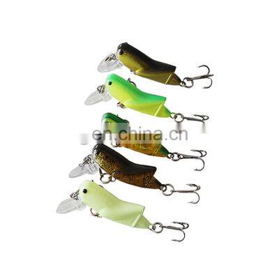 Wobbler  Pesca Grasshopper Insect Baits 38mm/4g Fishing Lures double hook  Lifelike Artificial baits Bass Swimbait