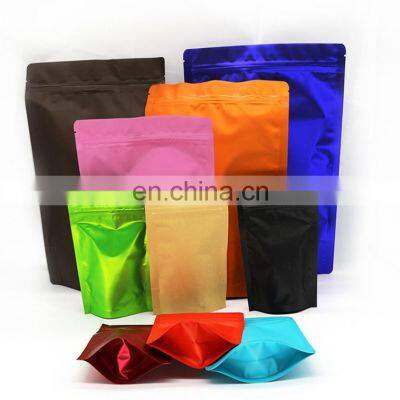 Whole sale standing up bag customized logo see through clear window snack packaging pouch