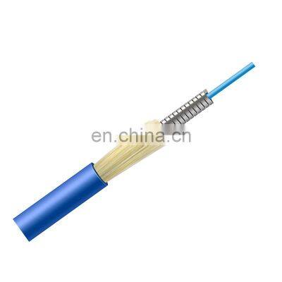 Hanxin 22 years fibra optica communication cables factory indoor armored single mode 1 2 4 6 8 10 core GJSFJV fiber optic cable