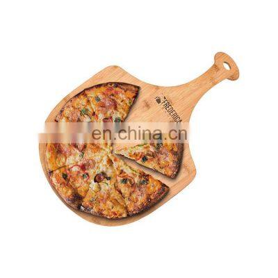 Bamboo Wooden Pizza Peel Paddle - Premium Organic Bamboo Pizza Spatula Paddle & Cutting Board with Handle For Pizzas