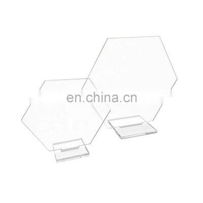 20 Pack Acrylic Wedding Table Numbers With Stands 4 x 6 Inch Clear Sign Acrylic Table Numbers Holder photo-2