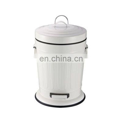 Roman Kitchen Stainless Steel Trash Can Foot Pedal Silent Lid Waste Bin photo-2