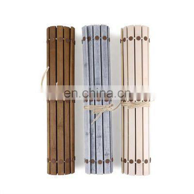 Home decor Eco-friendly bamboo Gift folding mat custom anti-slip bathroom mats