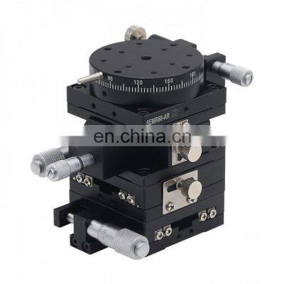 Optical Stage Accurate Position 60x60mm SEMXYZR60 4-Axis XYZR Micrometer Linear Stage Manual