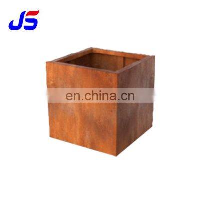 Eco-Friendly Customize Not Coated corten steel metal flowerpot