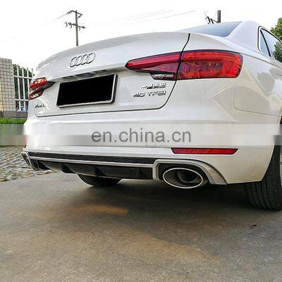RS4 Whole Sale Car Diffuser Fit for Audi A4 Sports Version Refit to RS4 Style Rear Bumper Diffuser With Tailpipe 2017-2019 photo-4