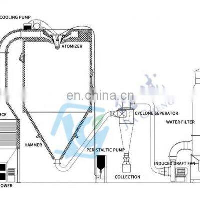 LPG High Speed Centrifugal Spray Dryer/ Fresh Milk Powder Spray Dryer photo-4