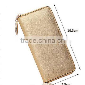 High Quality Fashion Genuine Leather Woman Long Zipper Clutch Wallet for Ladies photo-3