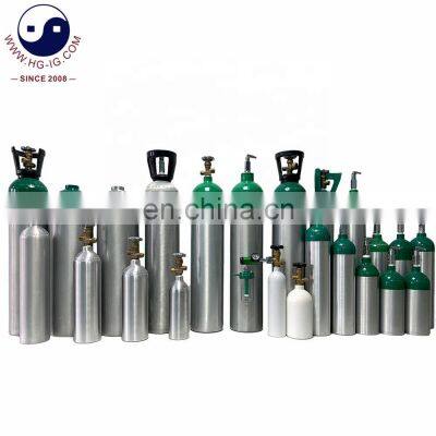 HG-IG Medical Use Oxygen Bottle/ ISO approved DOT M150 28.9L aluminum alloy ambulance Oxygen Cylinder/ cilindro de oxigenos